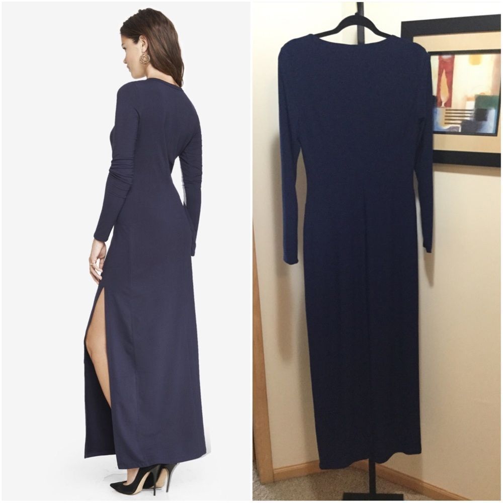 Lauren Ralph Lauren Long-Sleeve Jersey Gown - Picture 6 of 9